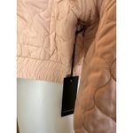 Forever 21  Blush Quilted Crop Jacket Women's Medium Pink Bomber Zip Up NWT Photo 5