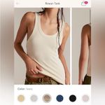 Free People NWT  We the Free Rowan Tank - Tofu Ivory - Medium Photo 6