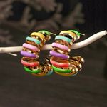 Colorful Bohemian Ethnic Style Studs Earrings For Women Fashion Jewelry Colorful Multiple Photo 1