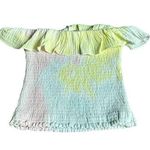 Karlie  nwt rainbow tie dye gauze smocked tube top Photo 0