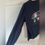 Ivory Ella  Women’s Black Long Sleeve Shirt Elephant Floral Plaid Size Large‎ Photo 7