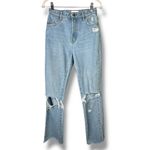ROLLA'S Original Straight Leg City Worn G'Day Mate High Rise Distressed Jeans Blue Size 25 Photo 2