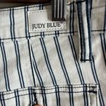 Judy Blue Navy and White Striped High Waist Shorts size large Photo 4