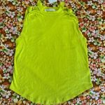 We The Free NWT  free people knotted tank top bright yellow green size small Photo 3