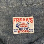 Freaks Store Blue Shirt Dress Medium Button Down Long Sleeve Casual Minimalist Photo 5