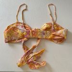 H&M  Floral Linen Blend Tie Front Crop Top M Retro Y2K Daisy Print Summer Blouse Photo 1