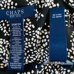 CHAPS Dress 24/24W Black Cream V-Neck Cap Sleeves Stretch New Photo 5