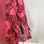 Intimately Free People That Moment Lace Slip Maxi Floral Boho Dress Large $118 Red Photo 13