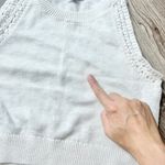 Madewell Crochet-Trim Crop Sweater Tank in Lighthouse White Size S NWT Photo 11