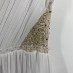 Adrianna Papell  Ivory White Beaded Embellished Maxi Gown Women's Size 10 NWT* Photo 2