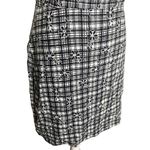 Urban Outfitters  Plaid Flower Strappy Gingham Mini Dress Black White Medium Photo 7