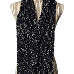 Jaclyn Smith  Black White Metallic Marbled Textured Knit Scarf Women Sz OS Photo 0