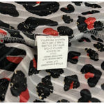 Rebecca Malone Blouse Womens 2X White Red Cheetah Print Leopard Office Casual Photo 8
