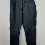 Forenza  Vintage Leather Black Pants Size 6 High Rise Genuine Leather Photo 2