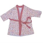 Pact  Organic Women's Mod Leopard Wisteria Staycation Short Robe XS/S Photo 1