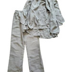 Wear your Love 3 Piece Pearl Accent Pant, Tank, Cardigan Set in Gray, Size XS Gray Photo 0