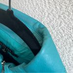 Lafayette 148  New York Women’s Teal 100% Leather Zipper Jacket Size 2‎ Photo 7