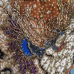 Kenar Vintage 90s Beaded Vest Gold Peacock Tapestry Snaps Cognac M Photo 5