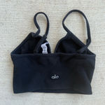 Alo Yoga Black Ribbed Sports Bra, Size Small Photo 0