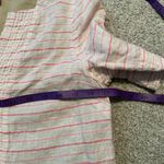 Vineyard Vines Size 2 Striped Beach Tunic Linen Dress Pink/Taupe EUC Coverup Photo 4