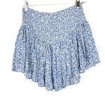 Sky to Moon Vivid Ditsy Floral Corset Crossed Tie Mini Skort Blue Size Medium M Photo 9