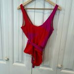 Summersalt  Hibiscus And Grapefruit The‎ Perfect Wrap One-Piece Swimsuit Size 10 Photo 2