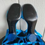 Via Spiga NWOB Nova Ankle Wrap Block Heel Sandal In Azure Blue Suede Size 8 Photo 5
