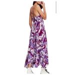 Free People Heat Wave Maxi Dress Purple Floral Print Size S Photo 3