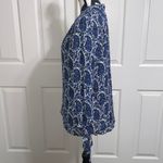 Derek Lam  10 CROSBY Intermix Silk Blue & White Paisley Print Blouse Photo 1