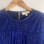 Anthropologie Moulinette Soeurs Ruffled Metallic Top Navy Photo 7