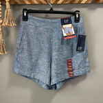 Gap NWT  Linen blue chambray shorts Size XS Photo 0