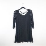 Gentle Fawn  black‎ laced scallop hem dress Photo 5