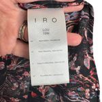 IRO  Lou Top in Black Floral Red Long Sleeve Sheer Puff Sleeve Size 6‎ Medium M Photo 7