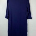 Tommy Hilfiger NEW  Navy Blue Kint Nautical Boatneck Shirt Dress Medium Photo 3