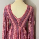 Warm Pink Smocked Striped Maxi‎ Dress 1 Photo 7