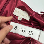 Revelry Dress Womens Medium Maroon Velvet‎ Micah Convertible Bridesmaids Maxi Red Photo 6