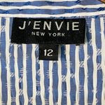 J'ENVIE/ELI Havana Pullover Blue & White Stripe Blouse Size 12 Photo 3