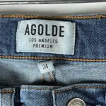 AGOLDE  Blue Distressed Straight Leg Jeans Photo 2