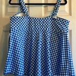 Shore Fit Blue Gingham Bikini Top Size 18W Photo 4