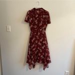 Walter Baker  - Brick Red Floral Button Front Midi Dress Photo 5