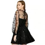 Lirika Matoshi Teuta Star Tulle Dress XL Black Celestial Mini Fairycore Photo 7