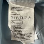 H&M Cropped Shirt Womens Small Light Blue Collared Button Up Cotton Photo 6