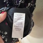 Loft  Black Paisley floral satin Long Sleeve mini Dress NEW 2 petite Photo 9