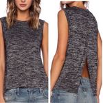 Rag and Bone Jean Nicole Heather Black Split Back Sleeveless Tank Top ~ Womens MED Photo 1