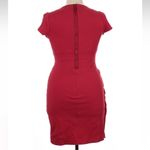 Anthropologie  Maeve Red Splitshade Tulip Hem Dress Cocktail Party Size Large Photo 5