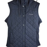 Columbia  Pilsner Peak Gray Quilted Hooded Vest Full Snap Med Outdoor Gorpcore Photo 0