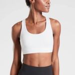 Athleta White  Racerback Sports Bra Photo 0