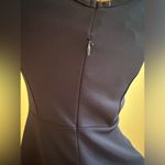 Lulus Lulu’s Navy Blue Midi Spandex Fit & Flare Sheer Stripes  Dress Sz XS Photo 7