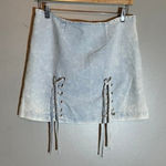 POL  Lace Up Front Mini Skirt -‎ Size Medium Photo 0