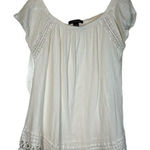 Sociology  White Lace Bohemian Blouse Shirt Size Small EUC #1355-LA Photo 0